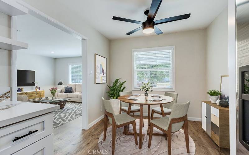 Virtually Staged Breakfast Nook
