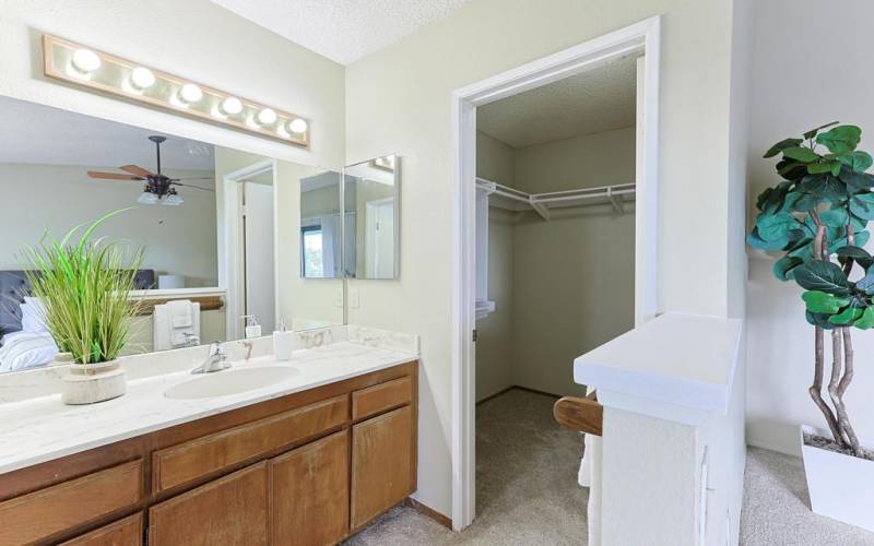 Primary master bath area