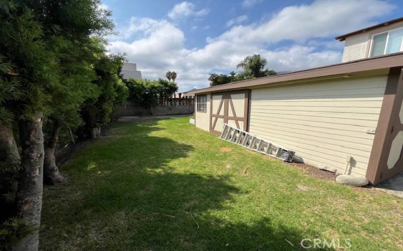 View toward rear of the yard