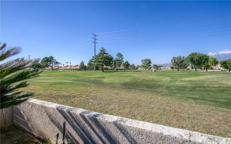 View up the fairway