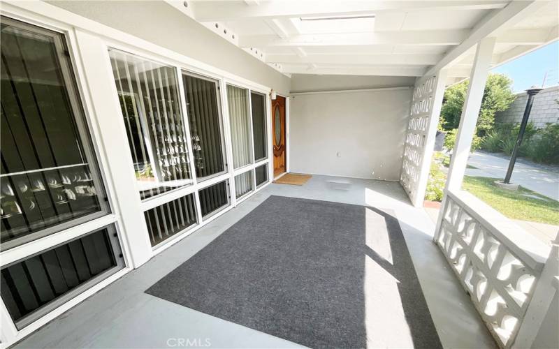 Private patio with enclosed roof & skylights which can be enjoyed year round!