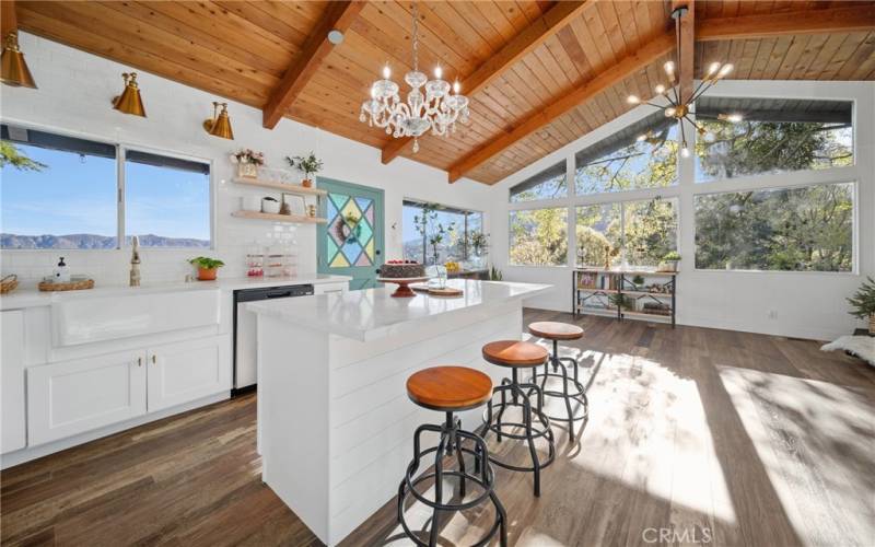 Kitchen Open to the Living Room