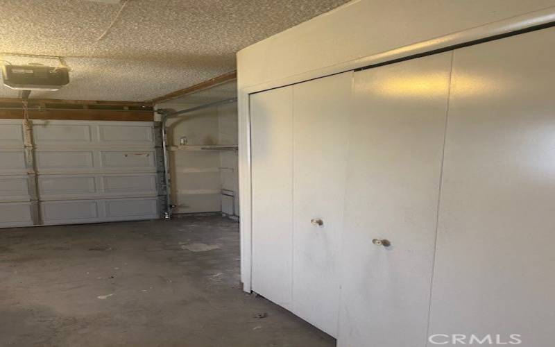 Garage has storage