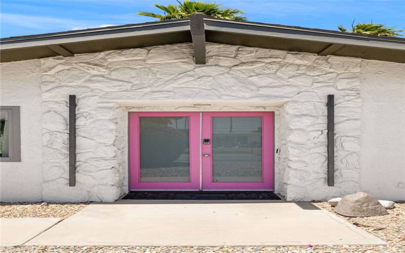 Front Door with Solar Changing LED lights