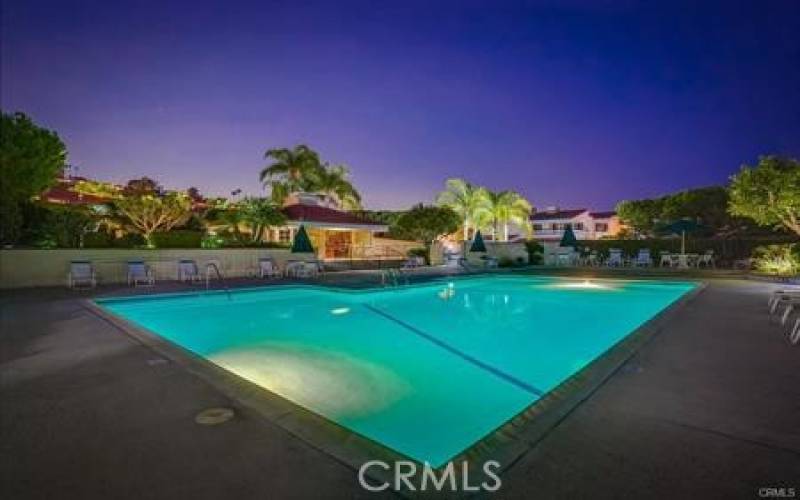 Night time exercising in the pool or just sitting by it is so enticing.