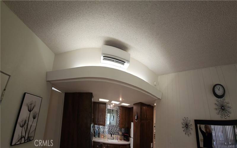 Air conditioning at the top ceiling