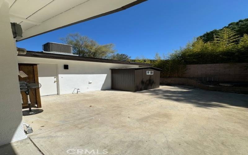 looking toward the side yard