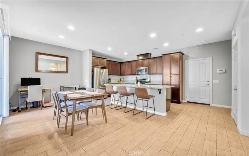 Beautiful open kitchen and dining area