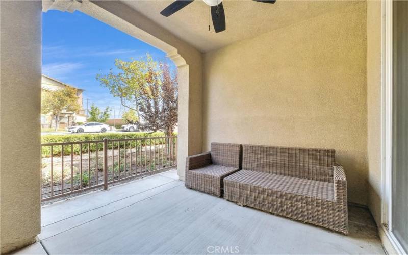 Outdoor patio off of the dining area