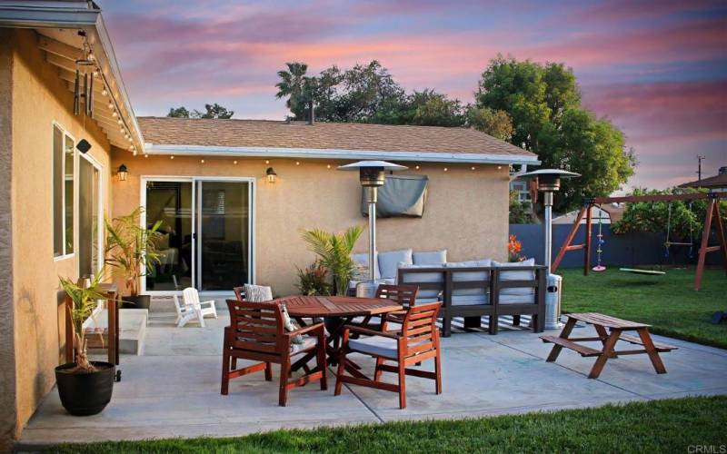 Patio Furnished when Owners Resided at Home