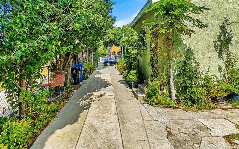 Long driveway with ample parking