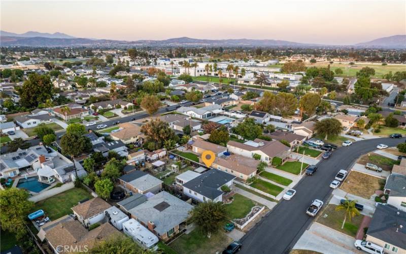 Valencia High campus is at top of photo