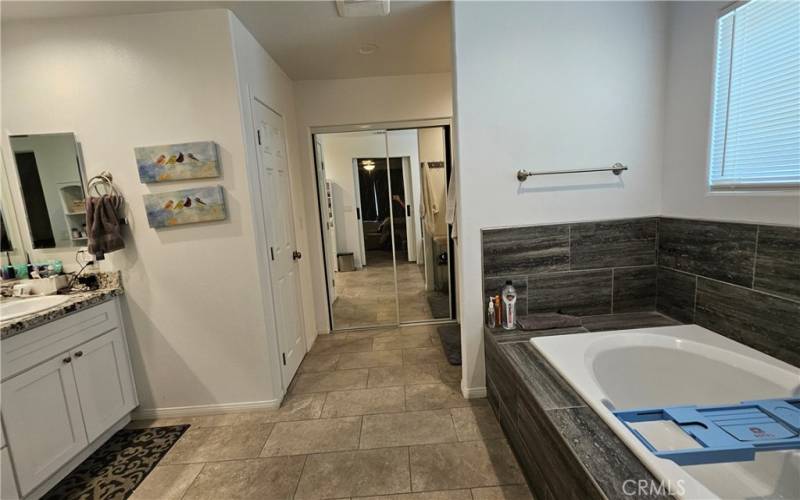 Master Bathroom leading to walk-in closet