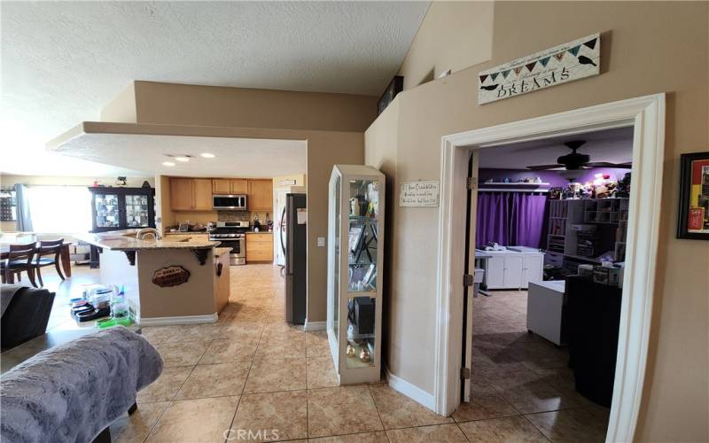 Extra room. View of kitchen
