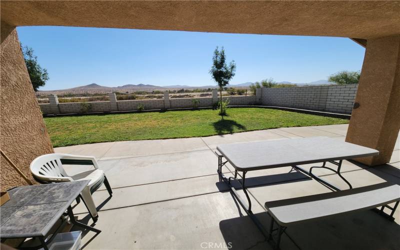 Back yard porch area