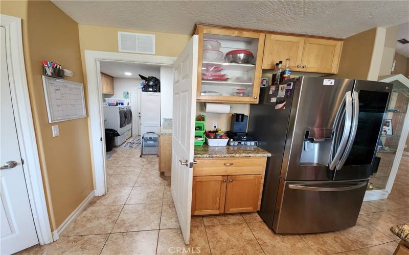 Kitchen area and laundry room