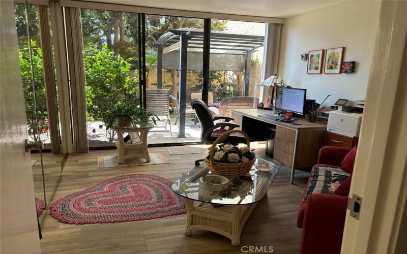 Guest Bedroom with view to patio