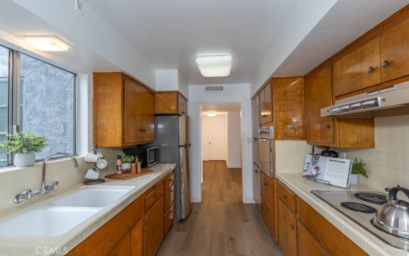 Fabulous retro kitchen with original cabinets!