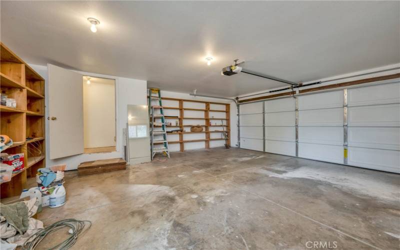 Garage with toliet and shower