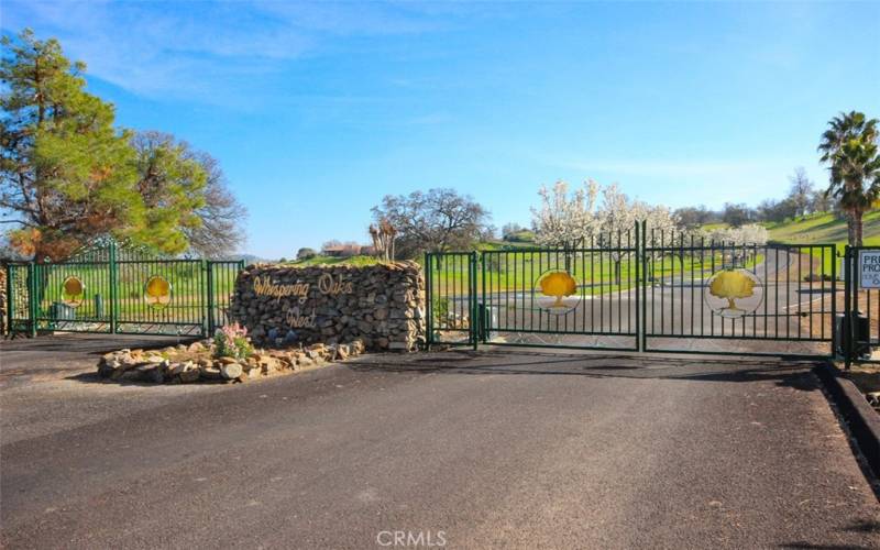 Privacy Gated Entrance to Whispering Oaks West