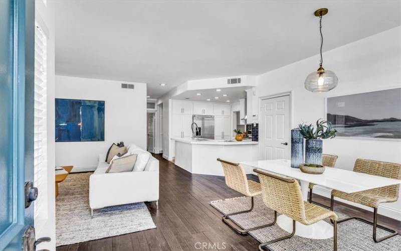 Spacious living area and dining space