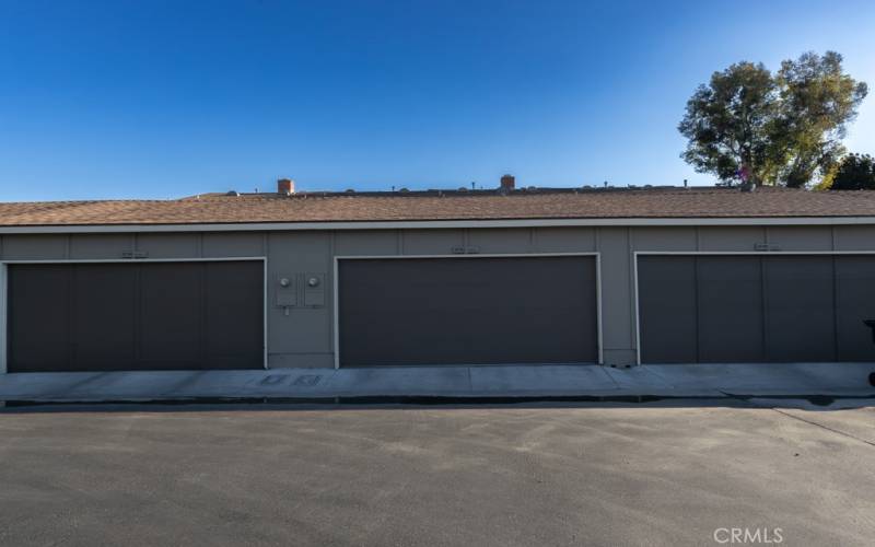 Private 2 car garage with direct access to your patio