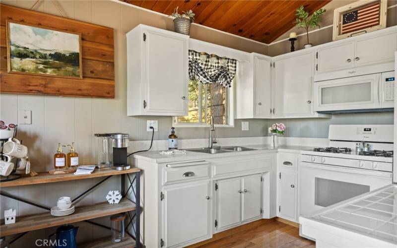 Kitchen open to living room.