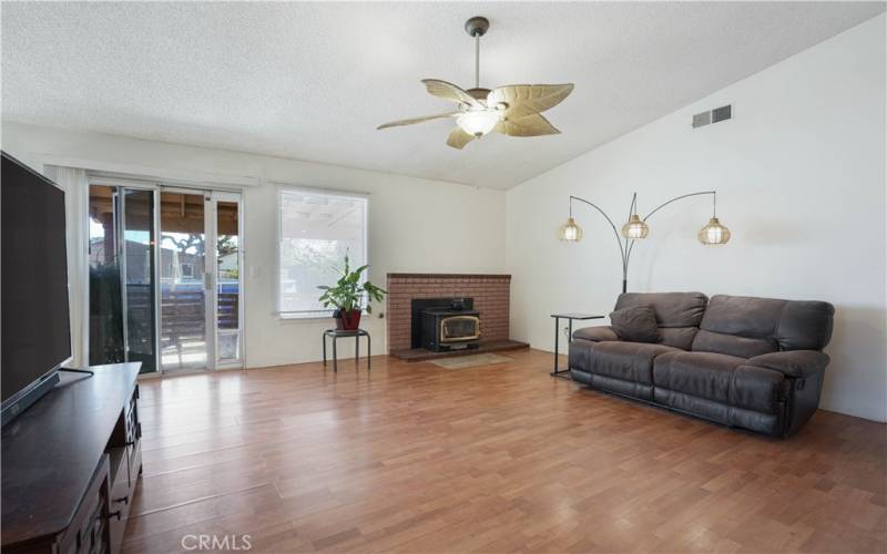 Living room fireplace