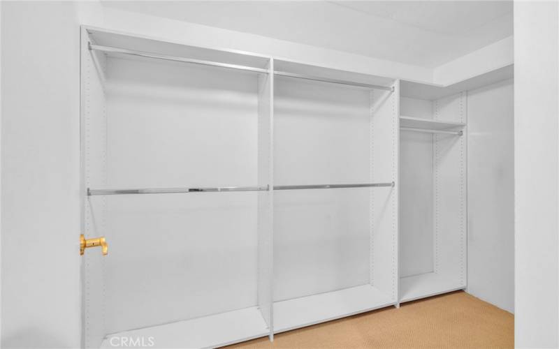 Walk-in closet in primary