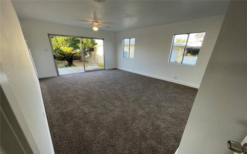 3rd bedroom overlooks private backyard.