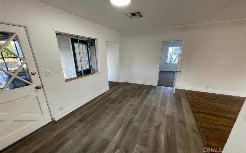 Bonus room. Straight ahead is 3rd bedroom. Doorway on the left leads downstairs.