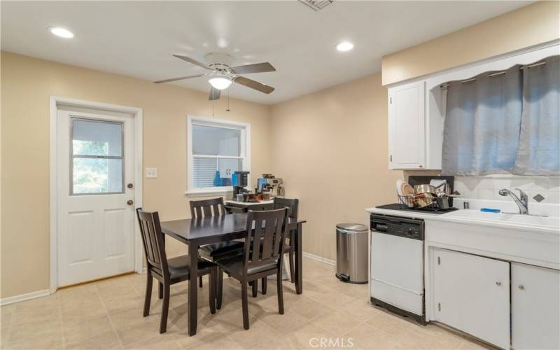 Dining area in the kitchen