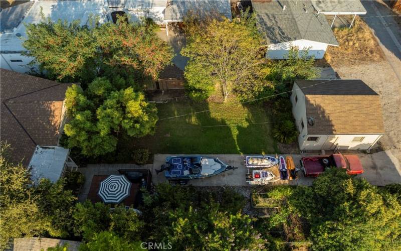 Aerial view of the property