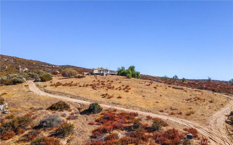 View of Home from lower elevation