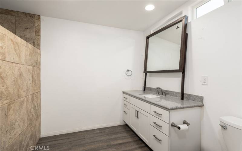 Primary bathroom with large walk in shower