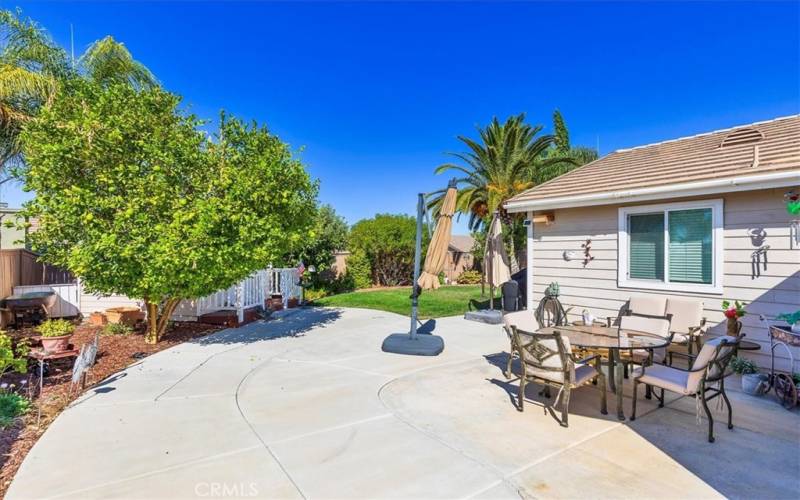 Additional patio off of kitchen area.