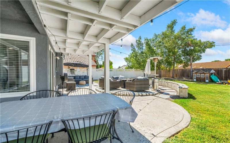 Back patio eating area