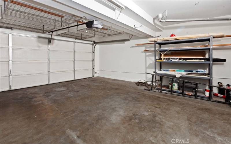 Huge garage for two cars with room for storage