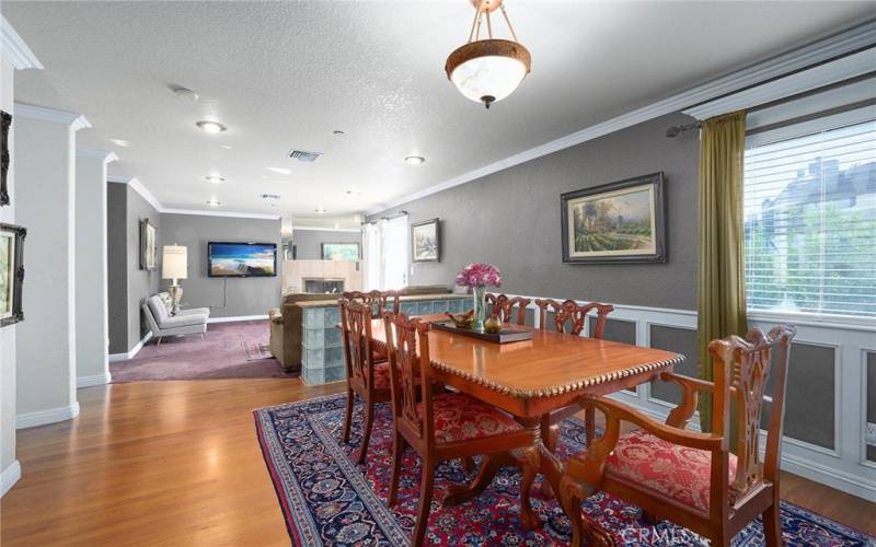 Formal dining and living room upstairs