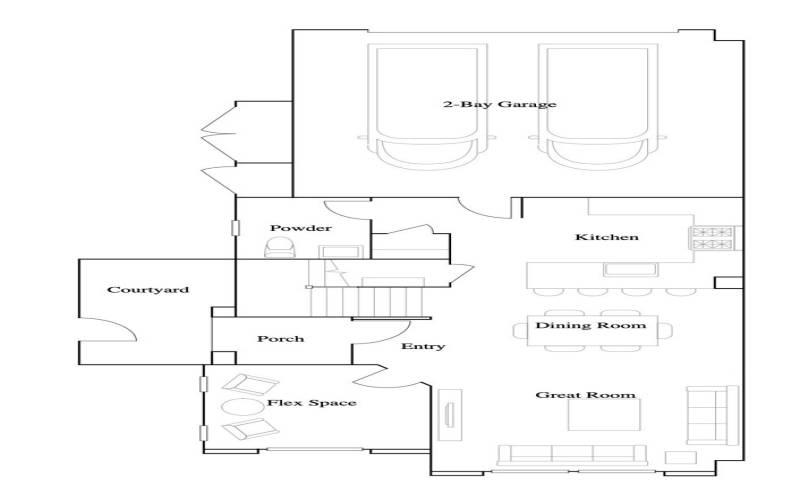 Residence 3 - Level 1 Floorplan