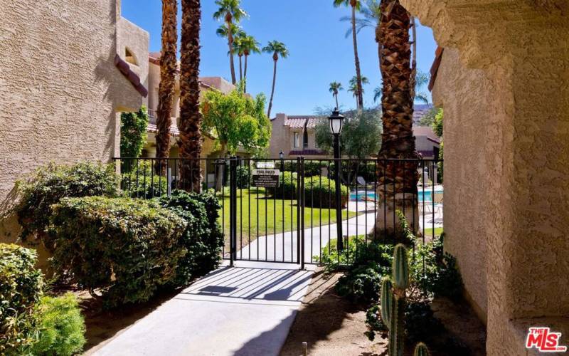 entry gate to pool