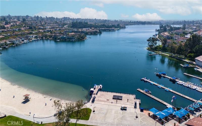 Access to beautiful Lake Mission Viejo.