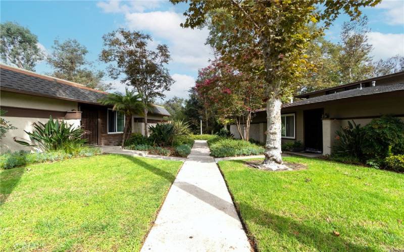 Manicured landscaping throughout the community.