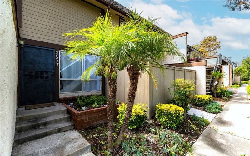 Tranquil front garden.