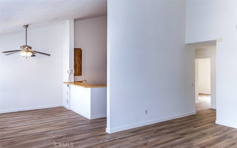 Living room showing dining area