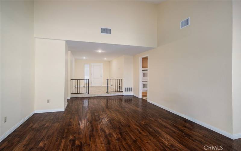 Living room with beautiful flooring