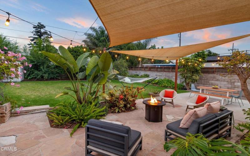 A yard perfect for gatherings.