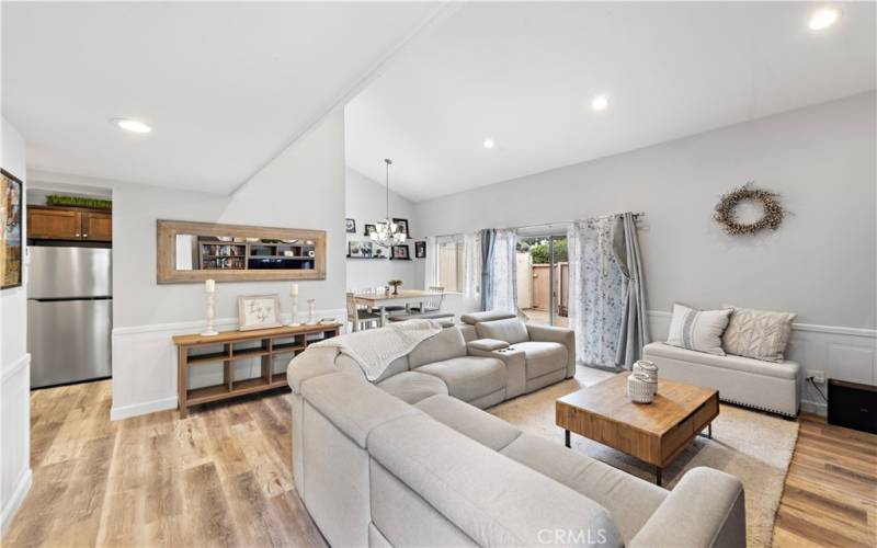 Vaulted ceilings and natural light