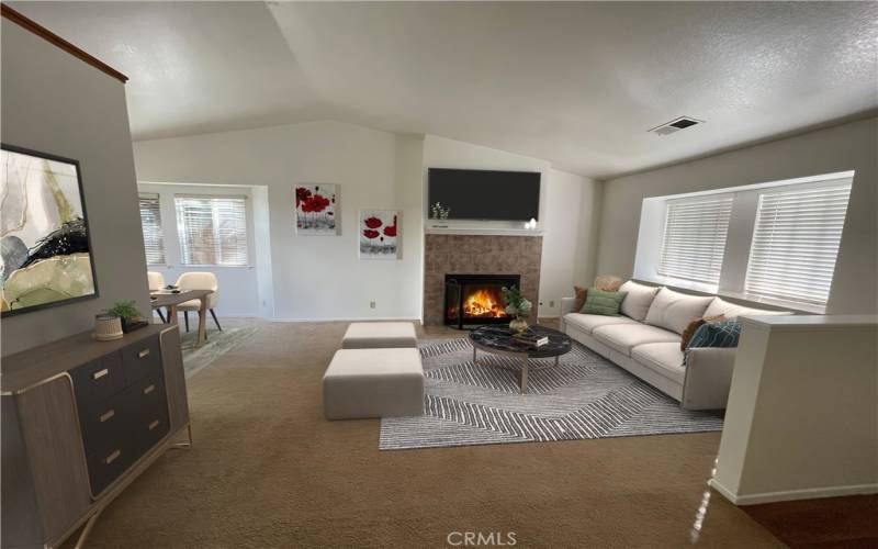 family room - photo has been virtual staged
