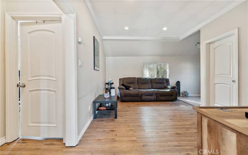 HALLWAY VIEW TO LIVING ROOM